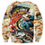 Bass Fishing Reel Cool Dad Sweatshirt Tropical Vintage