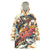 Bass Fishing Reel Cool Dad Wearable Blanket Hoodie Tropical Vintage