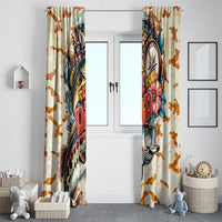 Bass Fishing Reel Cool Dad Window Curtain Tropical Vintage