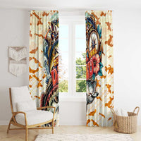 Bass Fishing Reel Cool Dad Window Curtain Tropical Vintage