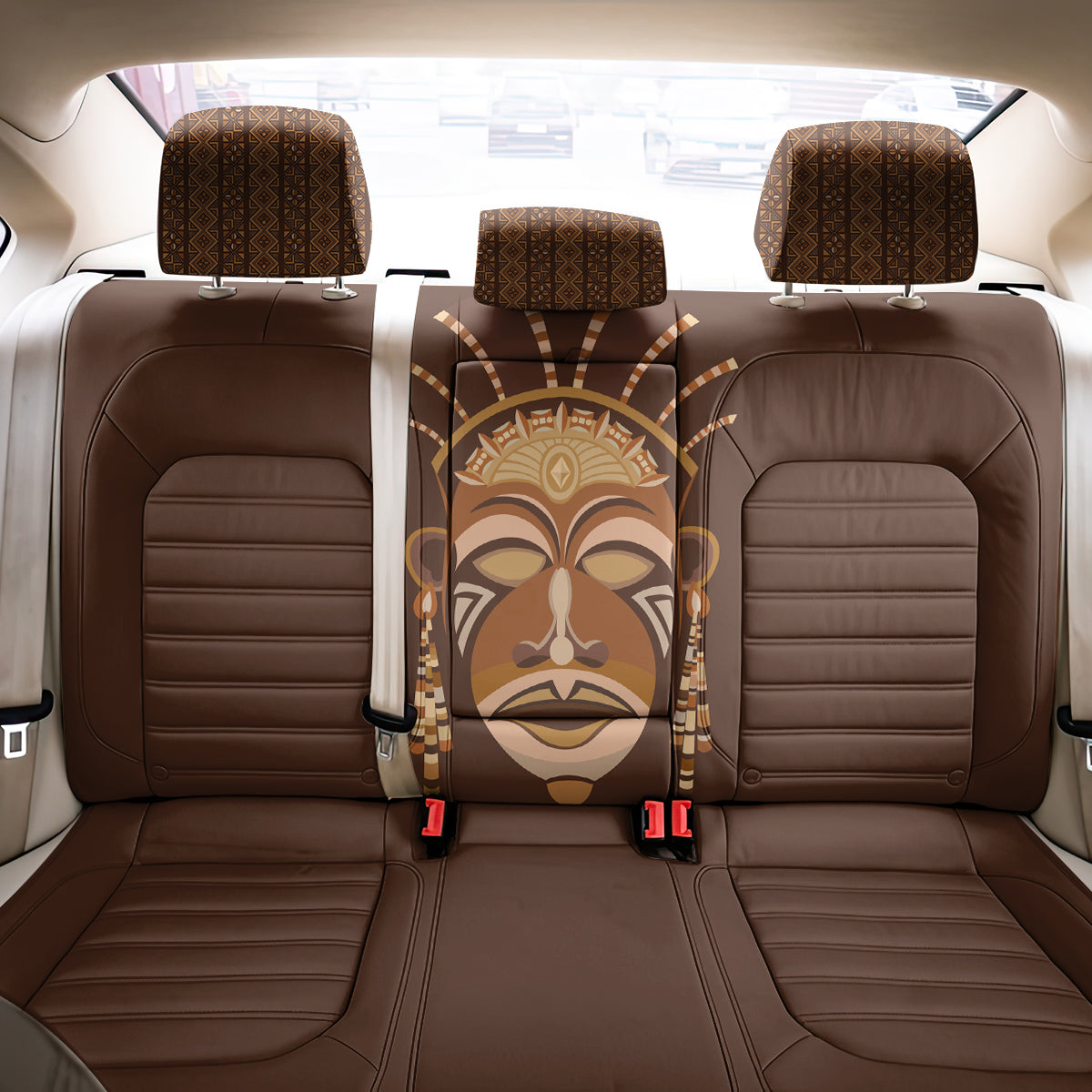 African Women Back Car Seat Cover Tribal Ethnic Mask - Wonder Print Shop