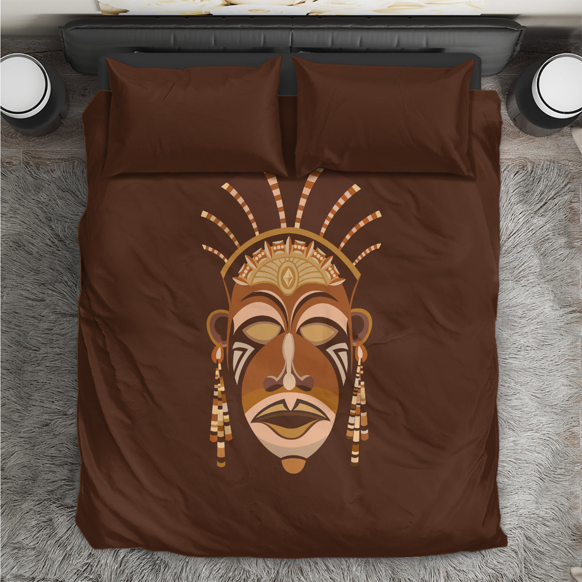 African Women Bedding Set Tribal Ethnic Mask - Wonder Print Shop