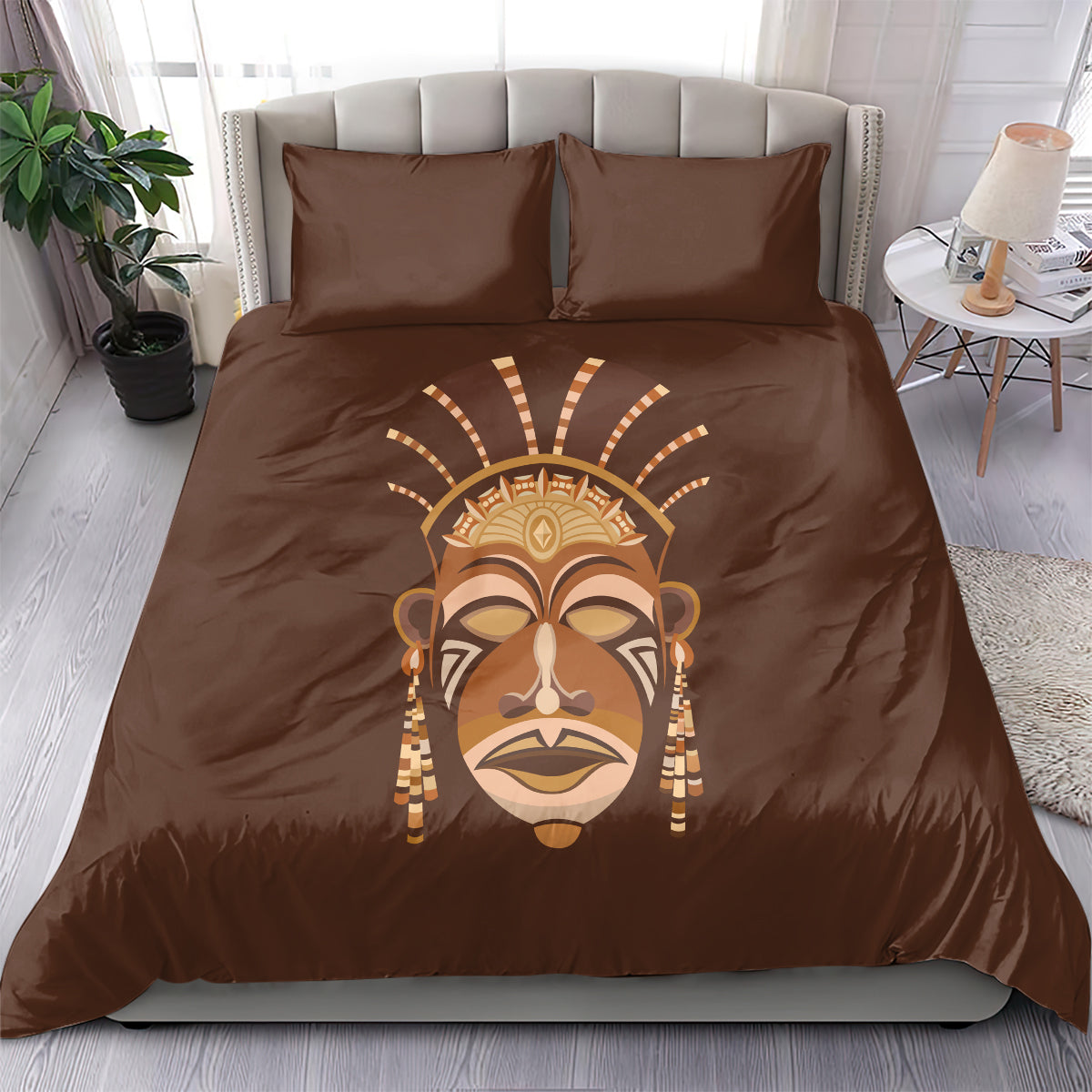 African Women Bedding Set Tribal Ethnic Mask - Wonder Print Shop