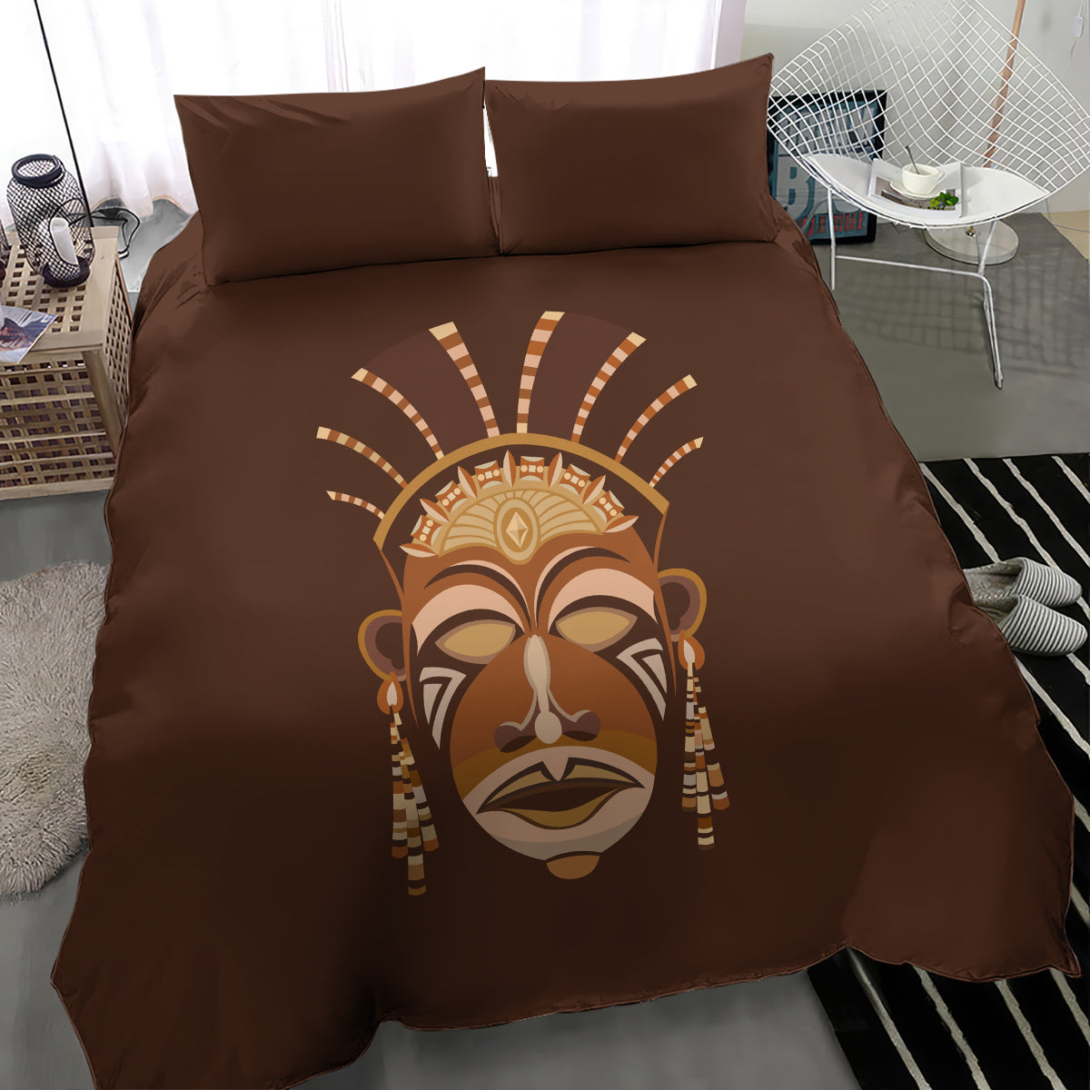 African Women Bedding Set Tribal Ethnic Mask - Wonder Print Shop