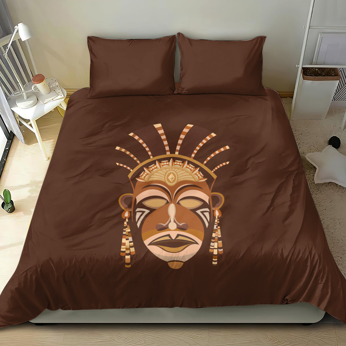 African Women Bedding Set Tribal Ethnic Mask - Wonder Print Shop