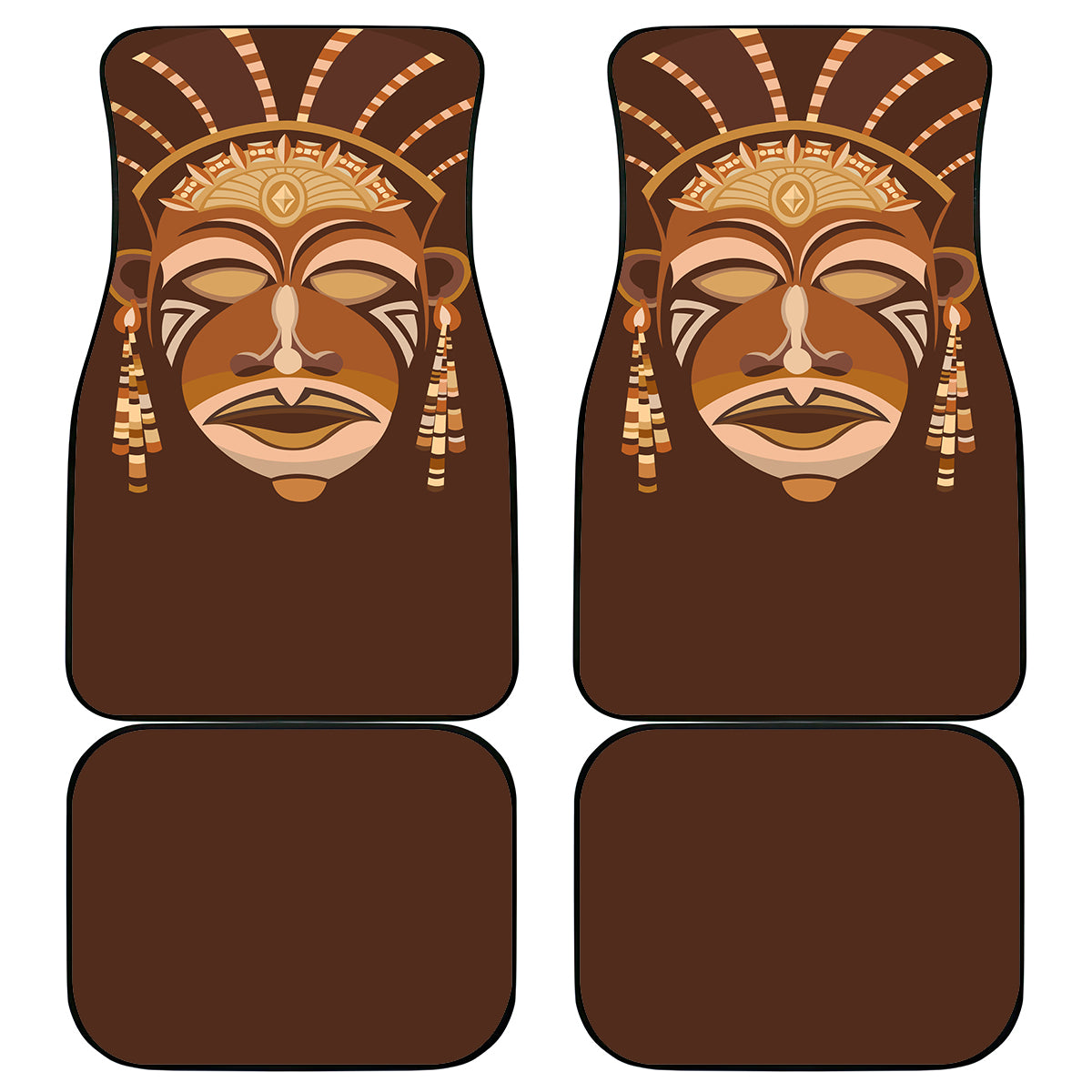 African Women Car Mats Tribal Ethnic Mask - Wonder Print Shop