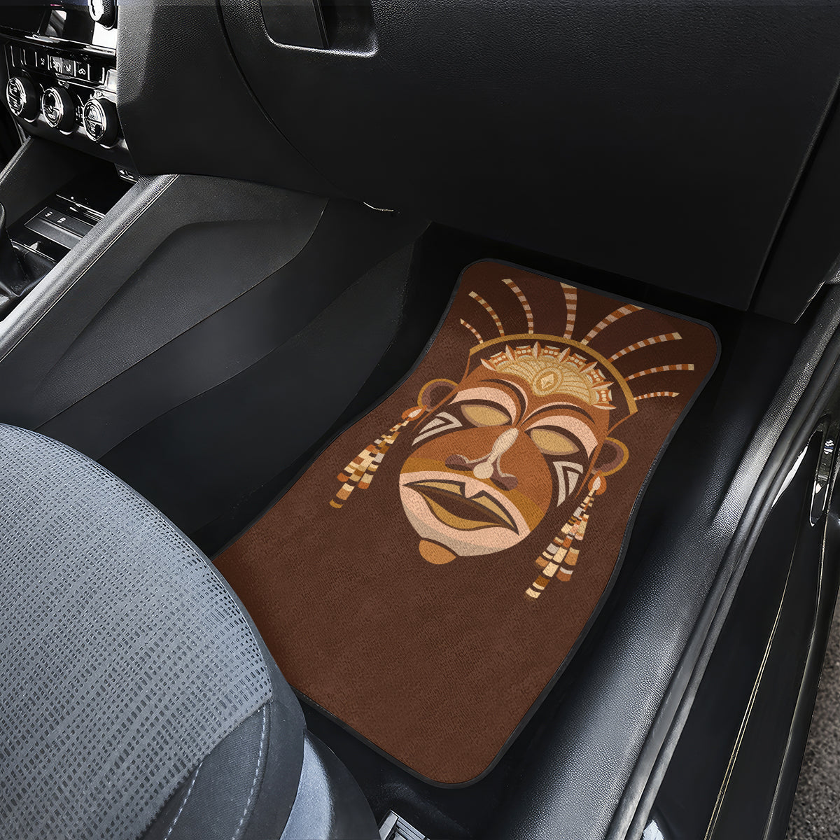 African Women Car Mats Tribal Ethnic Mask - Wonder Print Shop
