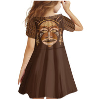 African Women Family Matching Mermaid Dress and Hawaiian Shirt Tribal Ethnic Mask - Wonder Print Shop