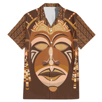 African Women Family Matching Mermaid Dress and Hawaiian Shirt Tribal Ethnic Mask - Wonder Print Shop