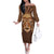 African Women Family Matching Off Shoulder Long Sleeve Dress and Hawaiian Shirt Tribal Ethnic Mask - Wonder Print Shop