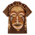 African Women Family Matching Off Shoulder Maxi Dress and Hawaiian Shirt Tribal Ethnic Mask - Wonder Print Shop