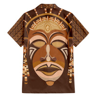 African Women Family Matching Puletasi and Hawaiian Shirt Tribal Ethnic Mask - Wonder Print Shop
