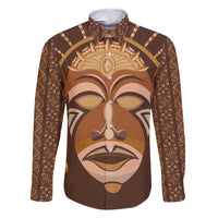 African Women Family Matching Short Sleeve Bodycon Dress and Hawaiian Shirt Tribal Ethnic Mask - Wonder Print Shop