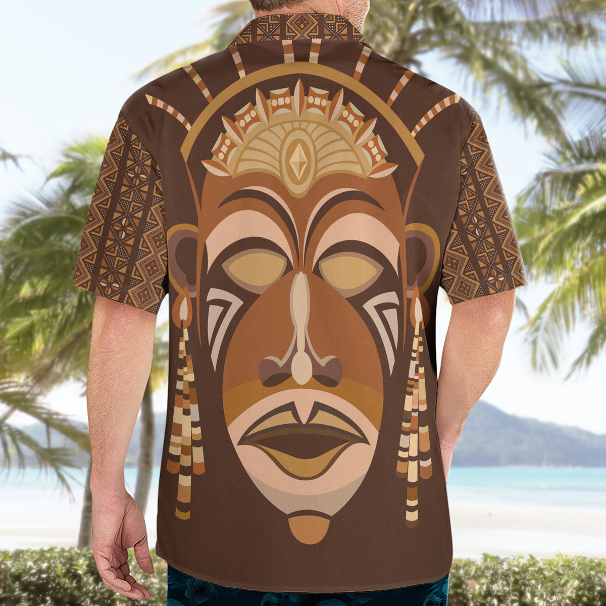 African Women Hawaiian Shirt Tribal Ethnic Mask - Wonder Print Shop