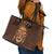 African Women Leather Tote Bag Tribal Ethnic Mask - Wonder Print Shop
