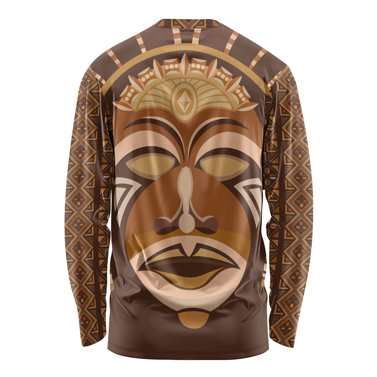 African Women Long Sleeve Shirt Tribal Ethnic Mask - Wonder Print Shop