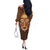 African Women Off The Shoulder Long Sleeve Dress Tribal Ethnic Mask - Wonder Print Shop