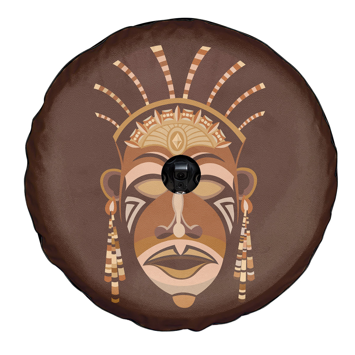 African Women Spare Tire Cover Tribal Ethnic Mask - Wonder Print Shop