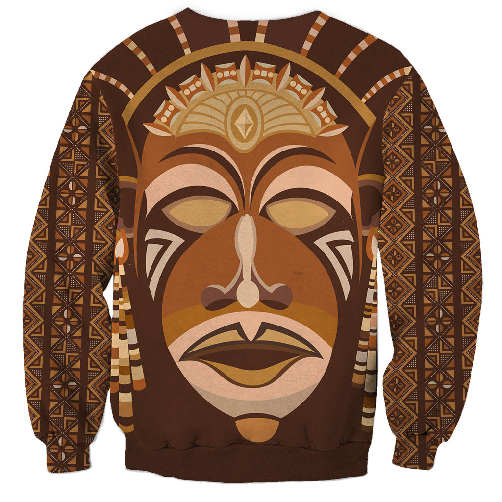 African Women Sweatshirt Tribal Ethnic Mask - Wonder Print Shop
