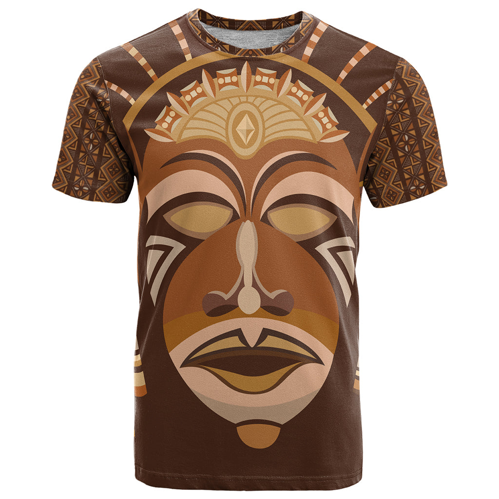 African Women T Shirt Tribal Ethnic Mask - Wonder Print Shop