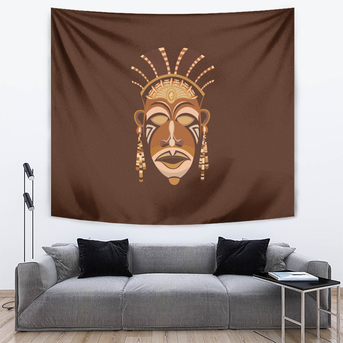 African Women Tapestry Tribal Ethnic Mask - Wonder Print Shop