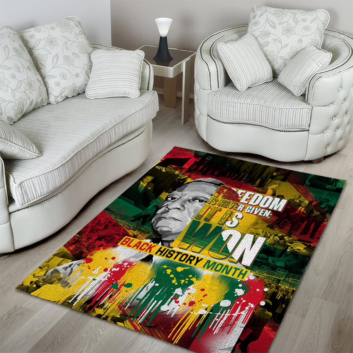 Freedom Is Never Given It Is Won Area Rug Asa Philip Randolph - Wonder Print Shop