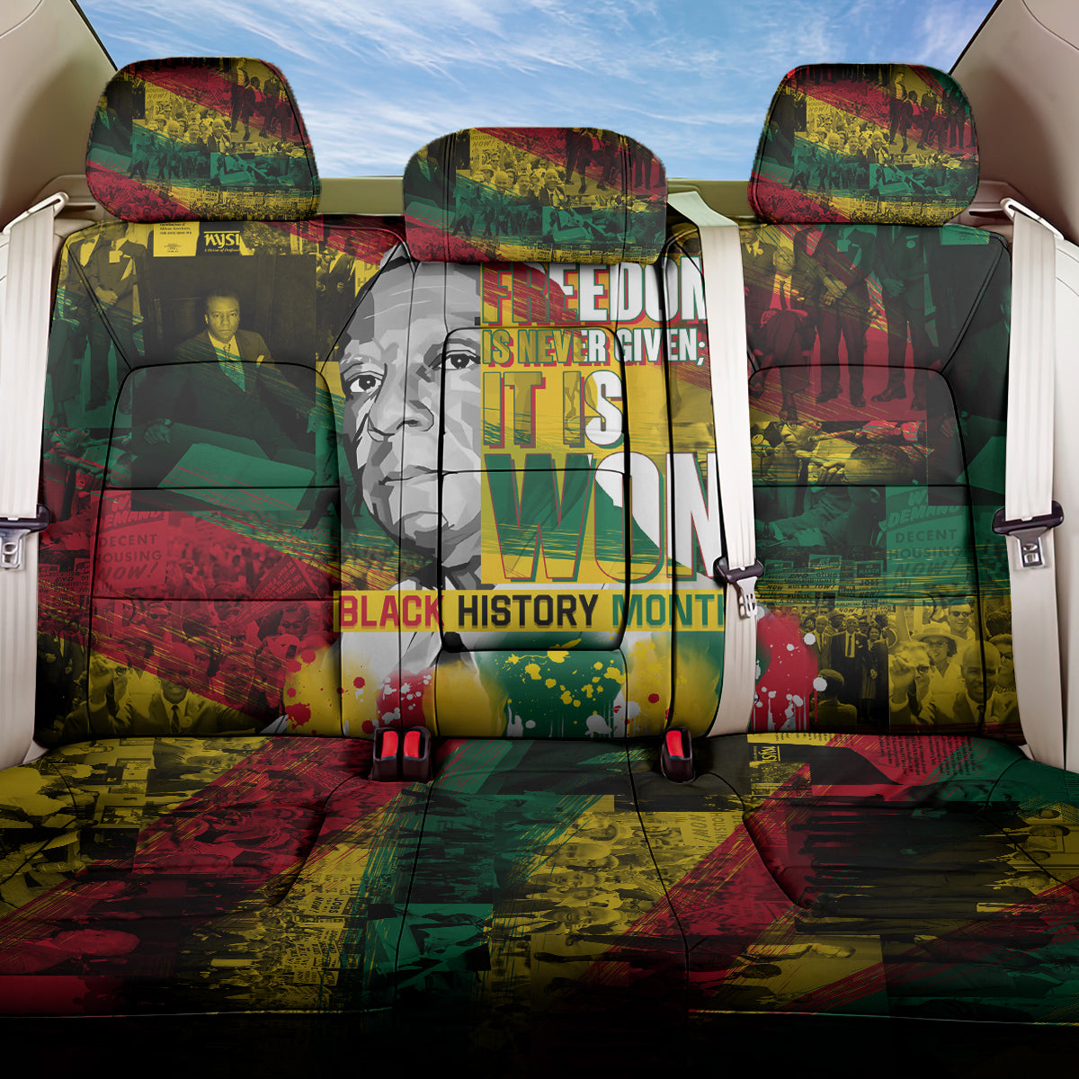Freedom Is Never Given It Is Won Back Car Seat Cover Asa Philip Randolph - Wonder Print Shop