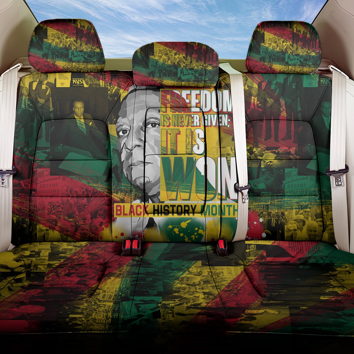Freedom Is Never Given It Is Won Back Car Seat Cover Asa Philip Randolph