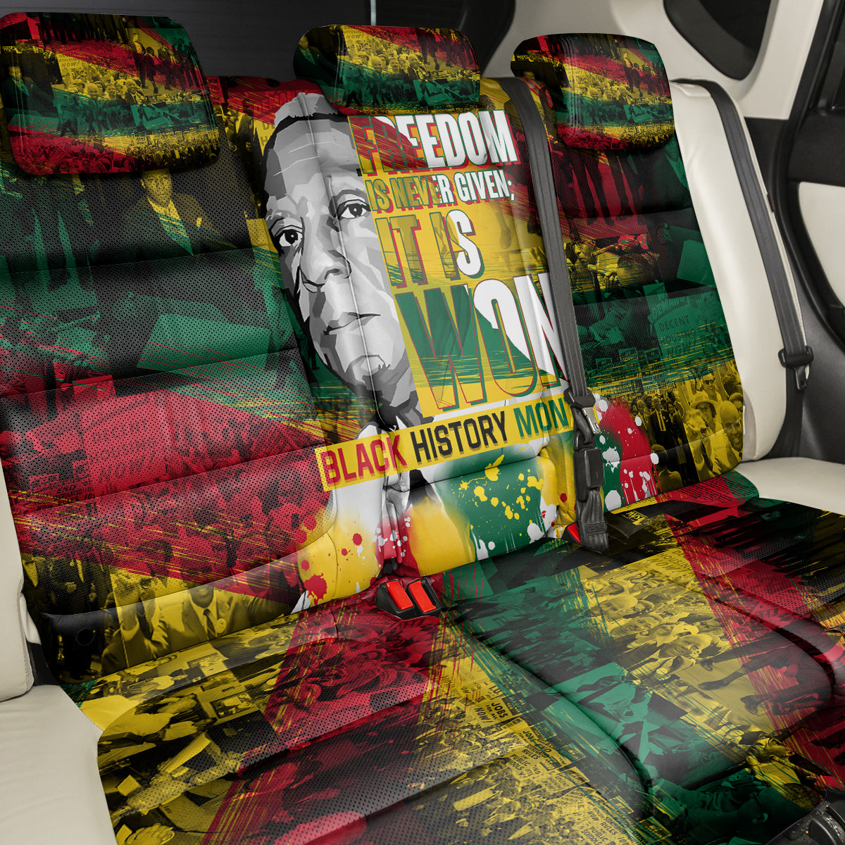 Freedom Is Never Given It Is Won Back Car Seat Cover Asa Philip Randolph - Wonder Print Shop