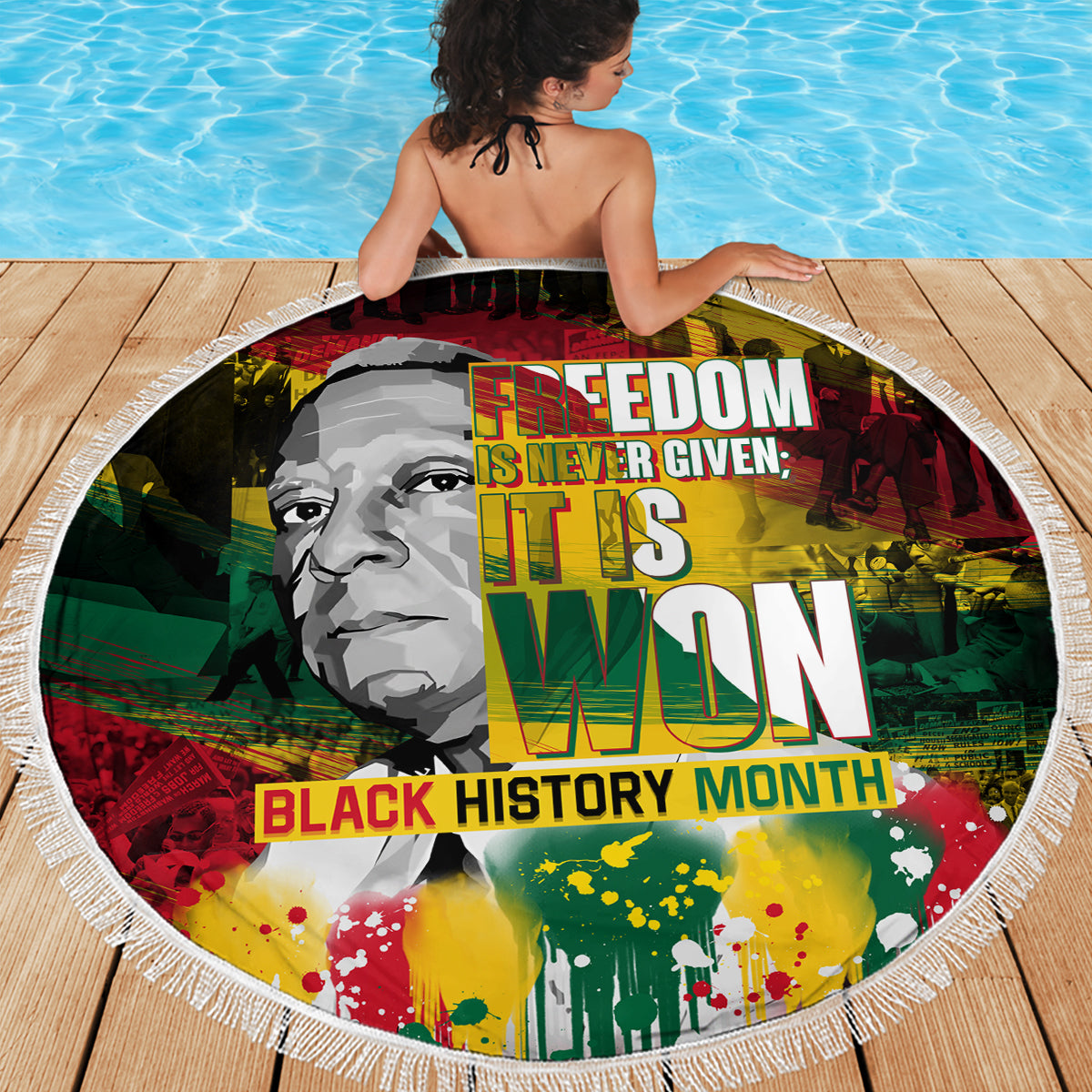Freedom Is Never Given It Is Won Beach Blanket Asa Philip Randolph - Wonder Print Shop