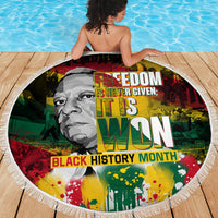 Freedom Is Never Given It Is Won Beach Blanket Asa Philip Randolph - Wonder Print Shop