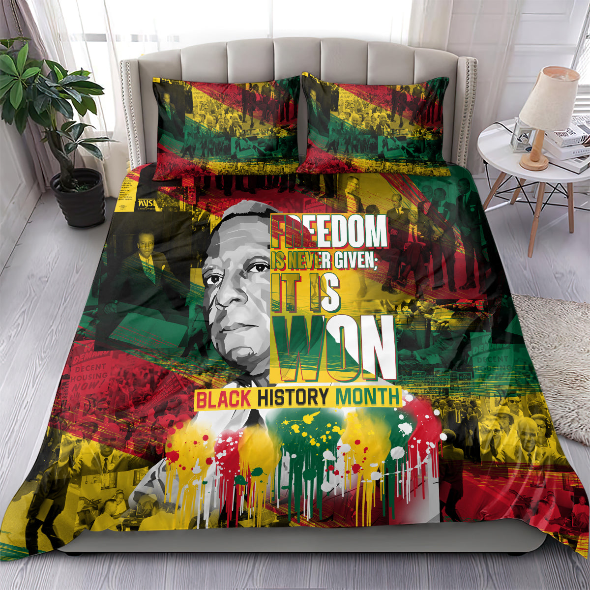 Freedom Is Never Given It Is Won Bedding Set Asa Philip Randolph - Wonder Print Shop