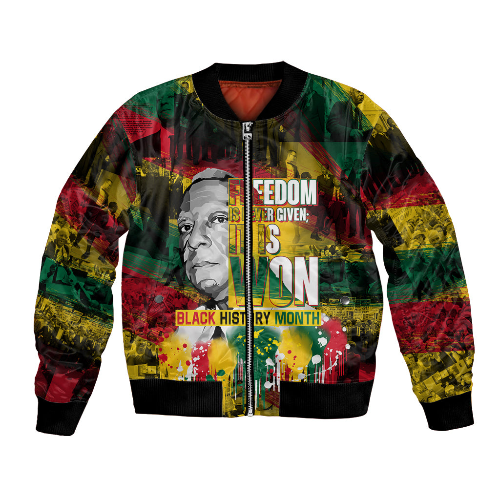 Freedom Is Never Given It Is Won Bomber Jacket Asa Philip Randolph - Wonder Print Shop