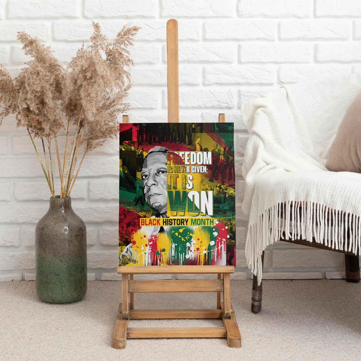 Freedom Is Never Given It Is Won Canvas Wall Art Asa Philip Randolph - Wonder Print Shop