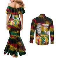 Freedom Is Never Given It Is Won Couples Matching Mermaid Dress and Long Sleeve Button Shirt Asa Philip Randolph