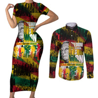 Freedom Is Never Given It Is Won Couples Matching Short Sleeve Bodycon Dress and Long Sleeve Button Shirt Asa Philip Randolph - Wonder Print Shop