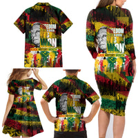 Freedom Is Never Given It Is Won Family Matching Long Sleeve Bodycon Dress and Hawaiian Shirt Asa Philip Randolph - Wonder Print Shop