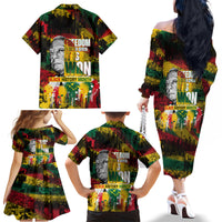Freedom Is Never Given It Is Won Family Matching Off Shoulder Long Sleeve Dress and Hawaiian Shirt Asa Philip Randolph - Wonder Print Shop