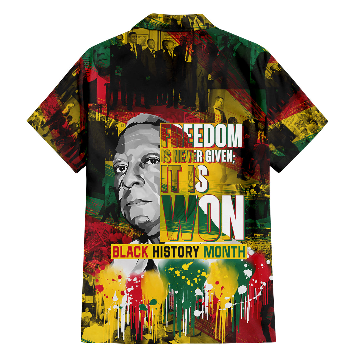 Freedom Is Never Given It Is Won Family Matching Off Shoulder Short Dress and Hawaiian Shirt Asa Philip Randolph - Wonder Print Shop