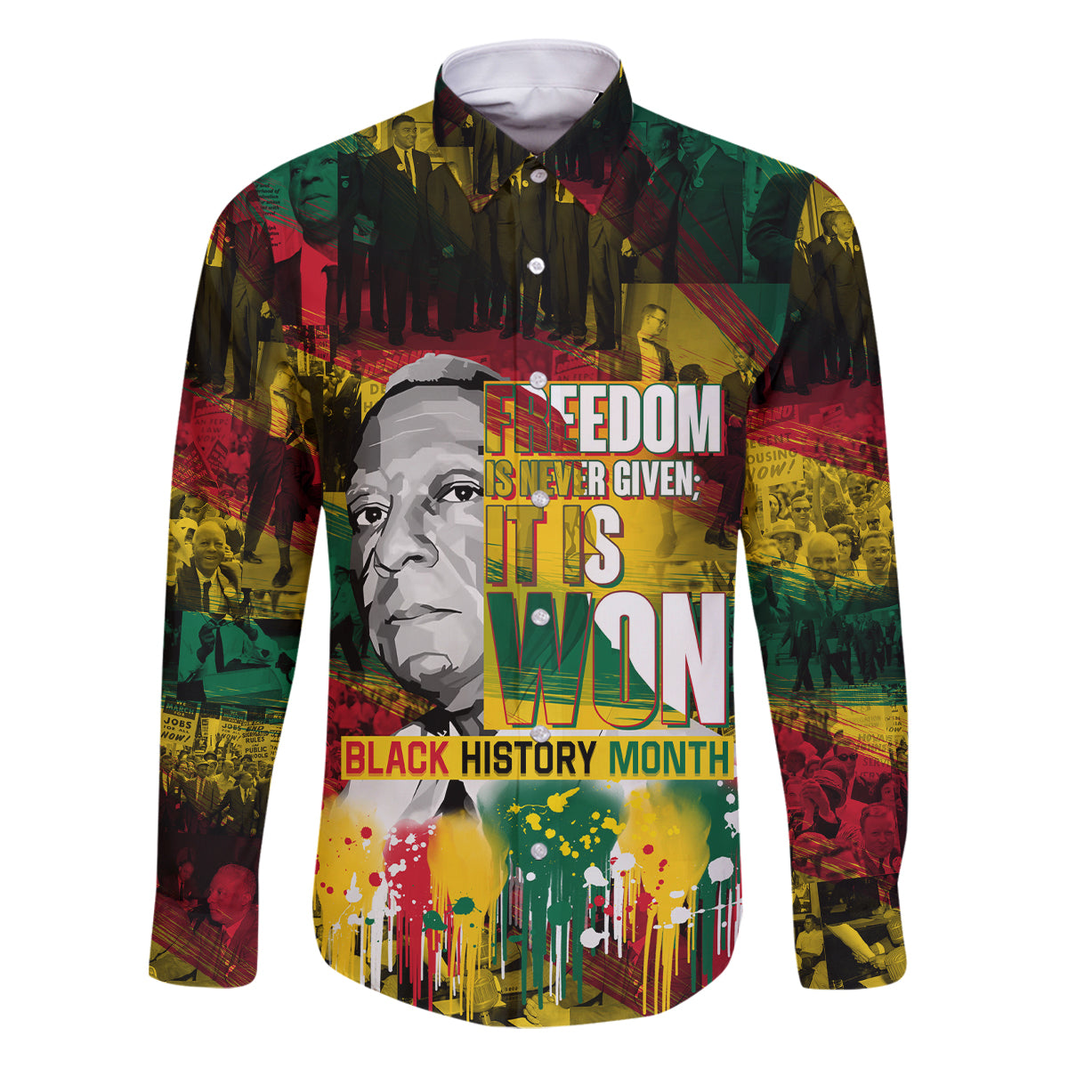 Freedom Is Never Given It Is Won Family Matching Puletasi and Hawaiian Shirt Asa Philip Randolph - Wonder Print Shop