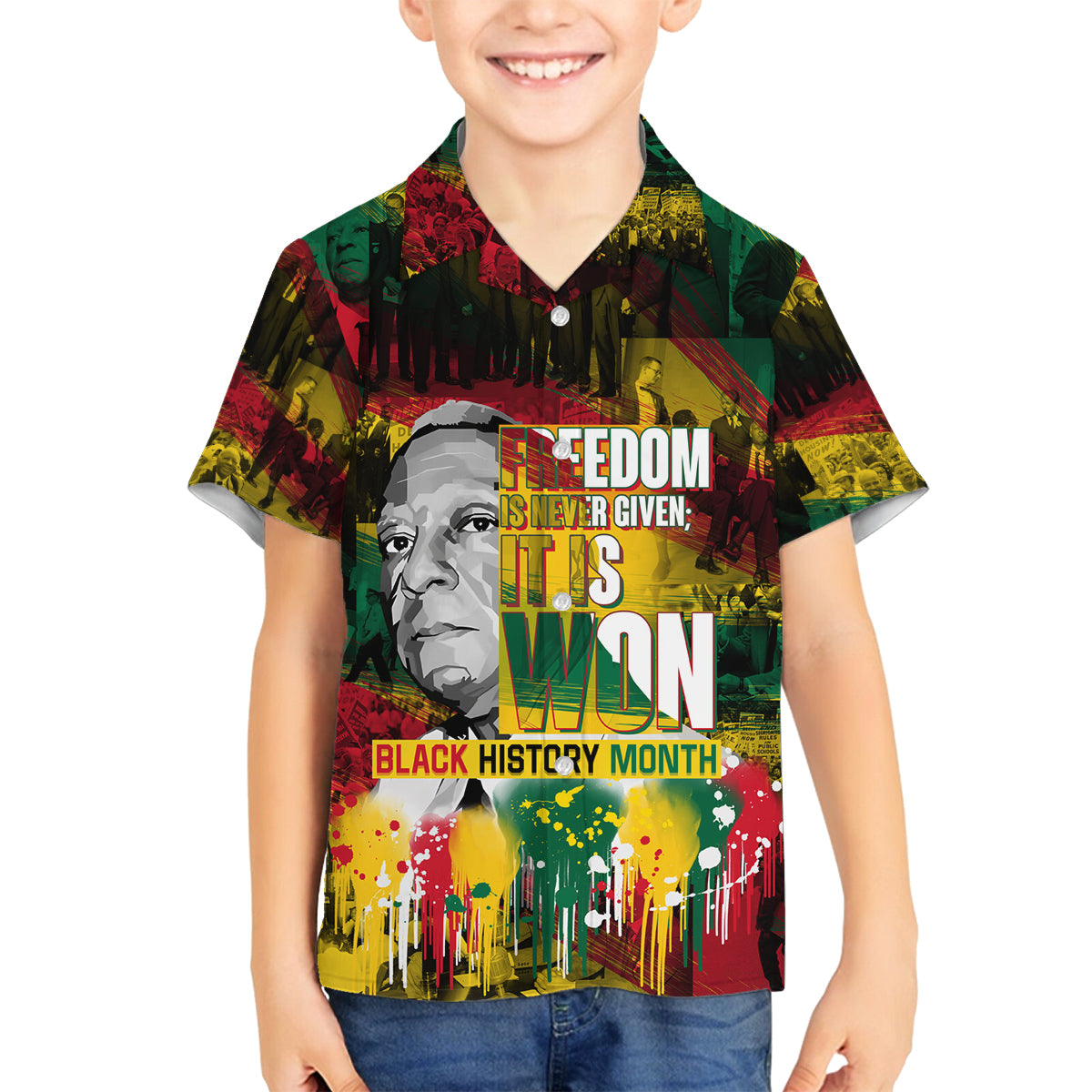 Freedom Is Never Given It Is Won Family Matching Puletasi and Hawaiian Shirt Asa Philip Randolph - Wonder Print Shop