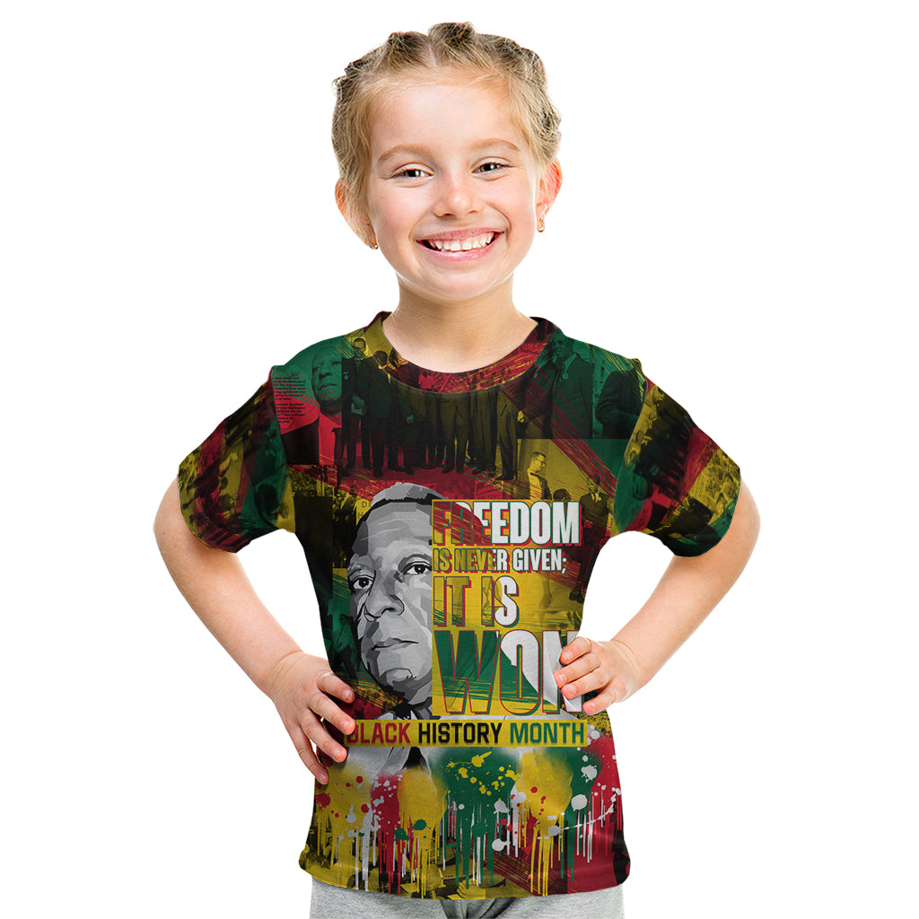 Freedom Is Never Given It Is Won Kid T Shirt Asa Philip Randolph - Wonder Print Shop