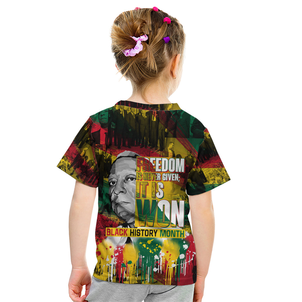 Freedom Is Never Given It Is Won Kid T Shirt Asa Philip Randolph - Wonder Print Shop