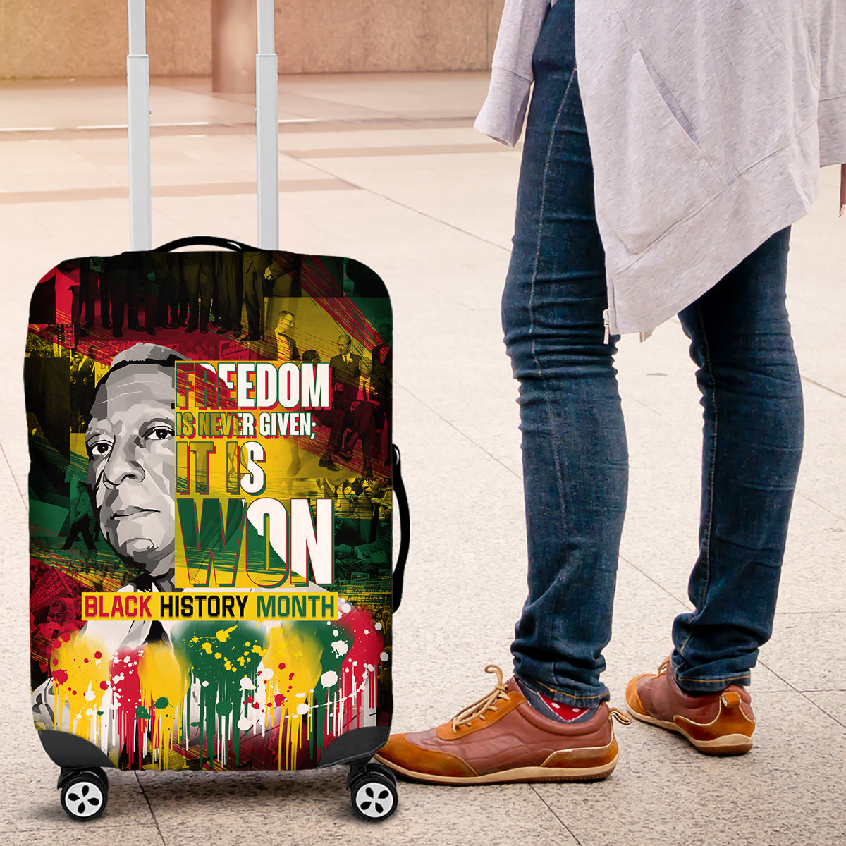 Freedom Is Never Given It Is Won Luggage Cover Asa Philip Randolph - Wonder Print Shop