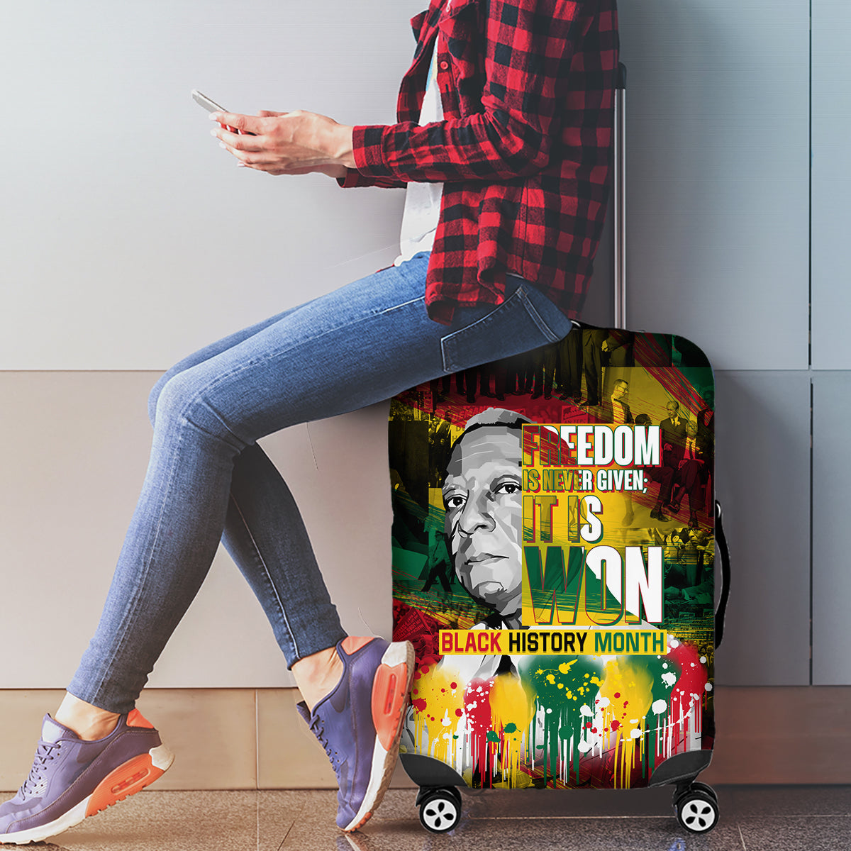Freedom Is Never Given It Is Won Luggage Cover Asa Philip Randolph - Wonder Print Shop