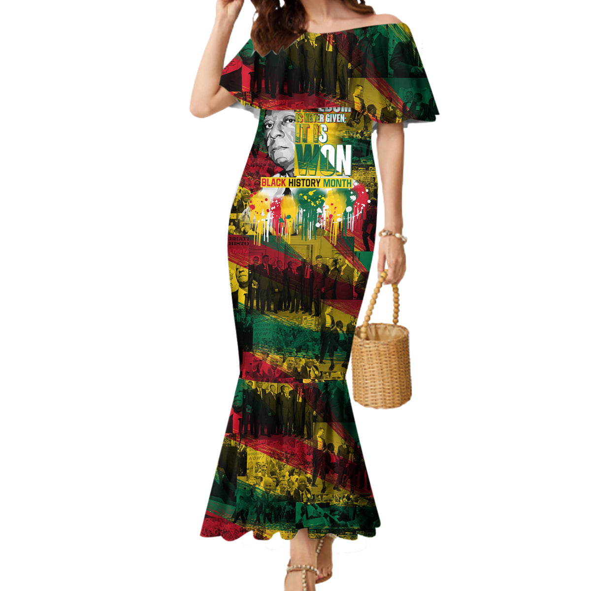 Freedom Is Never Given It Is Won Mermaid Dress Asa Philip Randolph - Wonder Print Shop