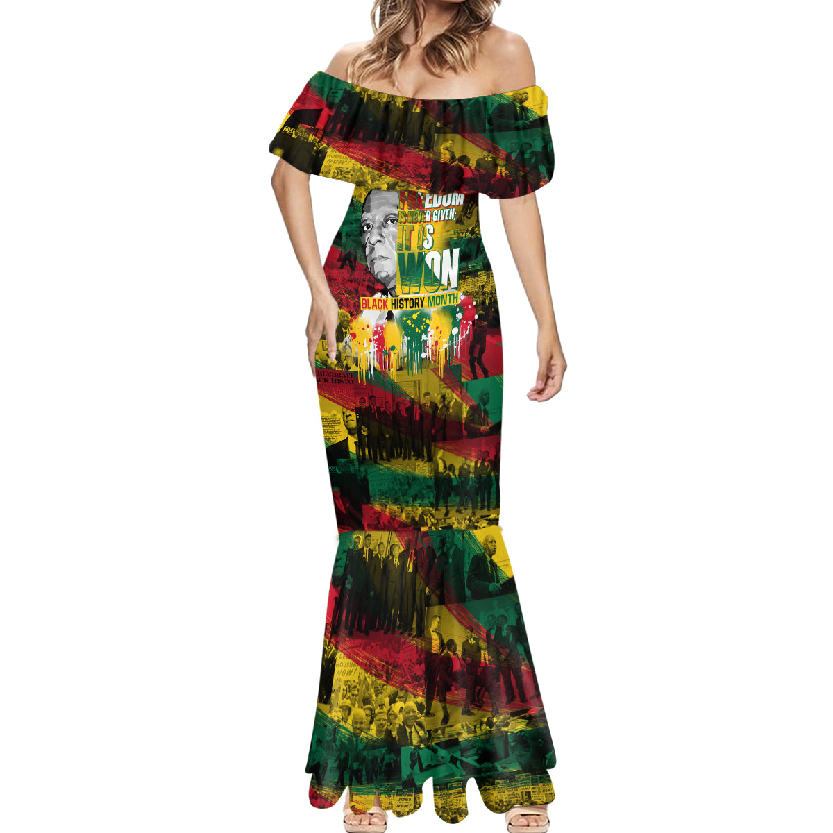 Freedom Is Never Given It Is Won Mermaid Dress Asa Philip Randolph - Wonder Print Shop