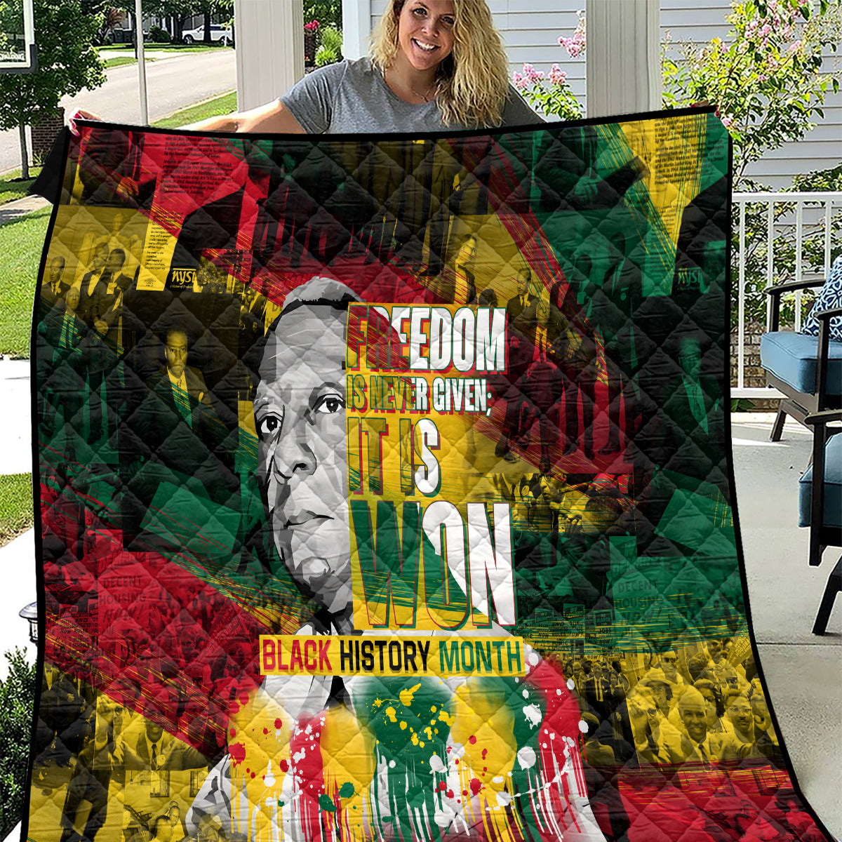 Freedom Is Never Given It Is Won Quilt Asa Philip Randolph - Wonder Print Shop