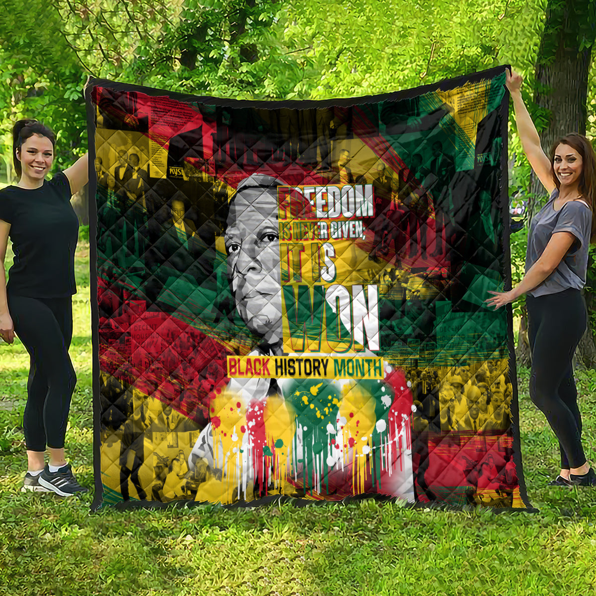 Freedom Is Never Given It Is Won Quilt Asa Philip Randolph - Wonder Print Shop