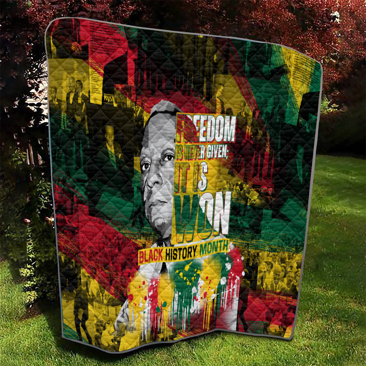 Freedom Is Never Given It Is Won Quilt Asa Philip Randolph - Wonder Print Shop